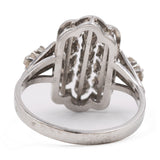 Anello vintage in oro bianco 18k con diamanti taglio rosetta (0,70ctw), anni '40