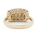 Anello vintage in oro giallo 14k con diamanti (1ctw), anni '70