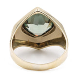 Anello vintage in oro giallo 8k con spinello verde