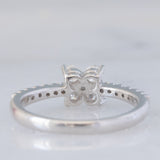 Anello a fiore vintage in platino con diamanti di taglio brillante (0.45ctw), anni ‘90