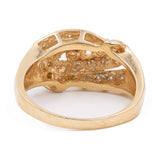 Anello vintage in oro giallo 14K con diamanti (0.22ctw ca.), anni '70