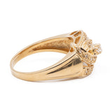 Anello vintage in oro giallo 14K con diamanti (0.22ctw ca.), anni '70