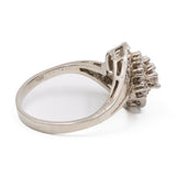 Anello vintage in oro bianco 14K e diamanti (0.55ctw), anni '60