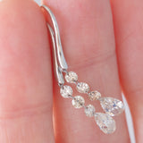 Orecchini pendenti vintage in platino con diamanti (1ctw), anni ‘90/anni ‘2000
