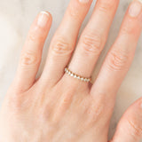 Mezzo eternity vintage in oro giallo 9K con diamanti di taglio brillante (0.27ctw ca.)