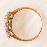 Veretta vintage in oro giallo 9K con topazi mistici (2ctw ca.), anni ‘90/anni ‘2000