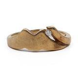 Anello vintage in oro giallo 14k con diamante