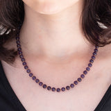 Collana vintage con ametiste e in oro giallo 18K, anni ‘70
