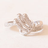 Anello vintage in oro bianco 9K con diamanti (0.25ctw ca.), anno 2009