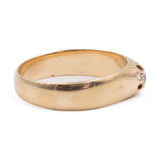Solitario antico "Gypsy" in oro giallo 14k con diamante di taglio vecchio di 0,12ct, primi del '900