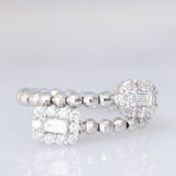 Contrarier vintage regolabile in platino con diamanti (0.50ctw), anni ‘90