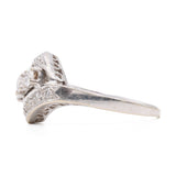 Anello vintage in oro bianco 14k con diamanti (0,60ctw), anni '60