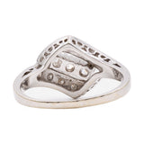 Anello vintage in oro bianco 14k con diamanti (0,60ctw), anni '60