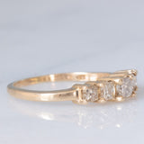 Veretta vintage in oro giallo 14K con diamanti fancy brown di taglio princess (1ctw ca.), anni ‘90