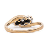 Anello vintage trilogy in oro giallo 9k e diamanti (0,09ctw)