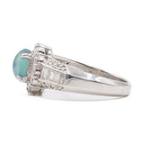 Anello in platino con alessandrite (1.56ct) e diamanti (0.71ctw), anni ‘80/‘90
