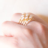 Anello harem vintage in oro giallo 14K con opali (1.50ctw ca.), anni ‘60