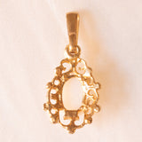 Ciondolo vintage in oro giallo 9K con opale (0.50ct ca.)