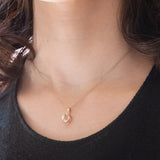 Ciondolo vintage in oro giallo 10K con eliodoro (1.80ct ca.), anni ‘70