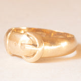 Anello antico vittoriano a forma di cintura con fibbia in oro giallo 9K, anno 1864