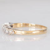 Veretta vintage in oro giallo 9K con diamanti di taglio brillante (0.20ctw ca.), anno 1989