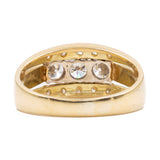 Anello vintage in oro giallo 18k con diamanti (0.64ctw), anni '70