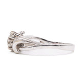 Anello vintage in oro bianco 14k con diamanti (0,30ctw), anni '60