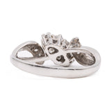 Anello vintage in oro bianco 14k con diamanti (0,30ctw), anni '60