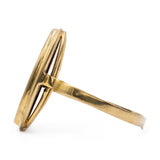 Anello vintage in oro giallo 8k con onice