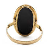 Anello vintage in oro giallo 8k con onice