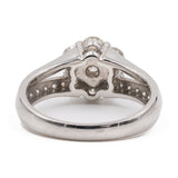 Anello vintage in platino 900 con 1ct di diamanti di taglio brillante
