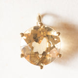 Ciondolo vintage in oro giallo 14K con quarzo citrino (9ct ca.), anni ‘60