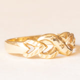 Anello vintage con infinito e cuori in oro giallo 14K