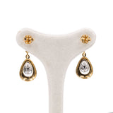 ORECCHINI PENDENTI VINTAGE IN ORO 18K CON DIAMANTI (0.12CTW CA.), ANNI ‘80