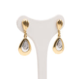 ORECCHINI PENDENTI VINTAGE IN ORO 18K CON DIAMANTI (0.12CTW CA.), ANNI ‘80