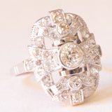 Anello Art Déco in platino e in oro bianco 14K con diamanti (0.87ctw ca.), anni ‘30
