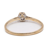 Anello vintage solitario in oro giallo 9k con diamante brown di 0,25ct