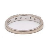 Anello vintage a veretta in oro bianco 9k con diamanti (0,25ctw)