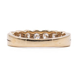 Anello vintage a veretta in oro giallo 14k con diamanti (0,63ctw), anni '70