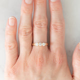 Trilogy vintage in oro giallo 14K con diamanti di taglio brillante (0.60ctw ca.), anni ‘70