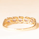 Veretta vintage in oro giallo 9K con ametiste (0.40ctw ca.), anni ‘80
