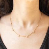 Collier vintage in oro giallo 18K con diamanti di taglio brillante (1ctw ca.), anni ‘70