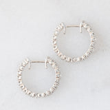 Orecchini a cerchio vintage in platino con diamanti di taglio brillante (1ctw)