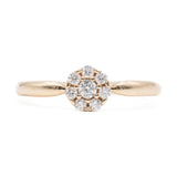 ANELLO VINTAGE IN ORO GIALLO 14K E DIAMANTI (0.22CTW CA.)