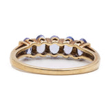 Anello vintage in oro giallo 9k con tanzaniti (1.20ctw)