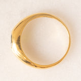 Anello a fascia in oro giallo 8K con cromodiopside (0.50ct ca.), anni ‘70/‘80