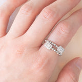 Contrarier vintage regolabile in platino con diamanti (0.50ctw), anni ‘90