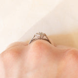 Anello in oro giallo 9K con decorazione a cuore in oro bianco 9K con diamanti (0.14ctw ca.), anno 1986