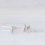 Orecchini vintage in oro bianco 18K con diamanti (0.40ctw), anni ‘80