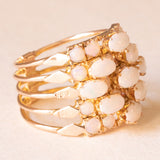 Anello harem vintage in oro giallo 14K con opali (1.50ctw ca.), anni ‘60